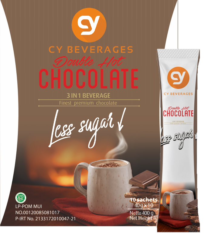 CY Double Hot Chocolate Less Sugar 3in1 Box 8s